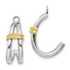 Image 1 : 14k Two-tone J Hoop Earring Jackets