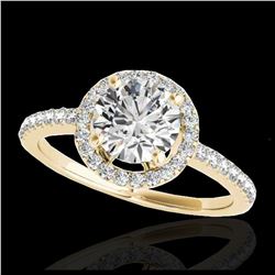 2 ctw Garnet & VS/SI Diamond Necklace Halo 14K Rose Gold