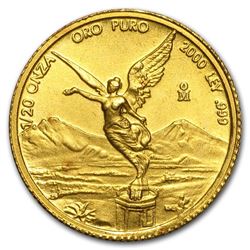 2000 Mexico 1/20 oz Gold Libertad BU