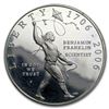 Image 1 : 2006-P Ben Franklin Scientist $1 Silver Commem Prf (Capsule only)