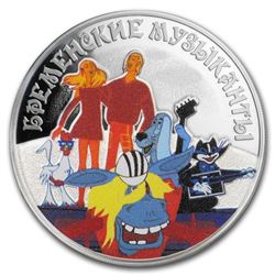 2019 Russia 1 oz Silver 3 Roubles Bremen Town Musicians Proof