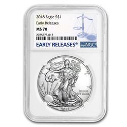 2018 Silver American Eagle MS-70 NGC (Early Releases)