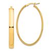 Image 1 : 14k Yellow Gold Oval Hoop Earrings