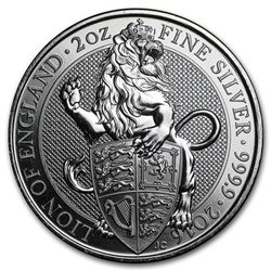 2 oz Silver Queen's Beasts (Random\, Abrasions)