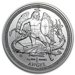 2014 Isle of Man 1 oz Silver Angel BU