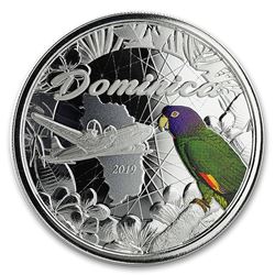 2019 Dominica 1 oz Silver Sisserou Parrot Proof (Colorized)