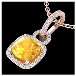 1 ctw Intense Yellow Diamond Ring 10K White Gold