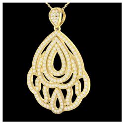 1.92 ctw Intense Yellow Diamond Stud Earrings 10K Rose Gold