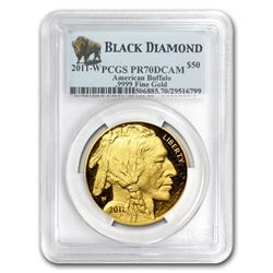 2011-W 1 oz Proof Gold Buffalo PR-70 PCGS (Black Diamond)