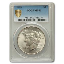 1926 Peace Dollar MS-66 PCGS
