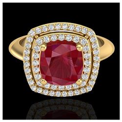 1.25 ctw SI Fancy Blue Diamond Solitaire Ring 10K White Gold