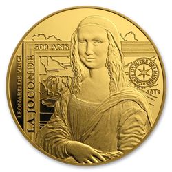 2019 1/4 oz Proof Gold 50 Masterpieces of Museums (Mona Lisa)