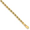 Image 1 : 14k Yellow Gold 3.75 mm Diamond Cut Rope Chain - 8 in.