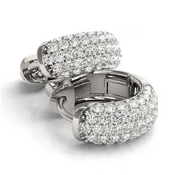 4 ctw Aquamarine Solitaire Stud Earrings 18K White Gold