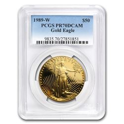 1989-W 1 oz Proof Gold American Eagle PR-70 PCGS