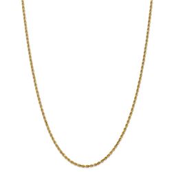 14k Yellow Gold 2.25 mm Diamond Cut Rope Chain - 26 in.