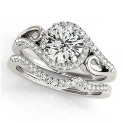 2.15 ctw VS/SI Diamond 2pc Set Solitaire Halo 14K White Gold