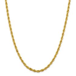 14k Yellow Gold 4.25 mm Semi-Solid Rope Chain - 28 in.