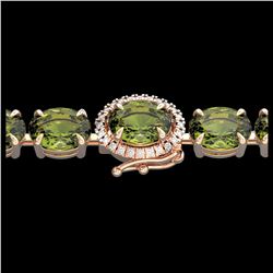 14.58 ctw Turquoise & Diamond Bracelet 14K White Gold