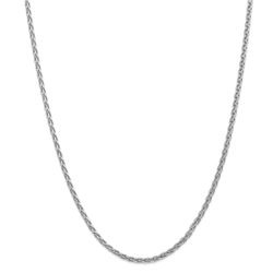 14k White Gold 3 mm Parisian Wheat Chain - 22 in.