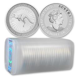 2020 Australia 1 oz Silver Kangaroo (25-Coin Tube)