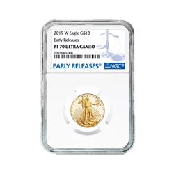 2019-W 1/4 oz Proof Gold American Eagle PF-70 NGC (ER)