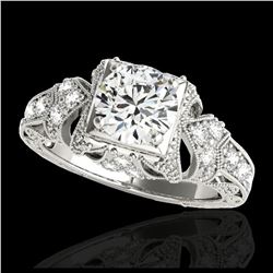 100 ctw Peridot & Diamond Necklace 14K White Gold