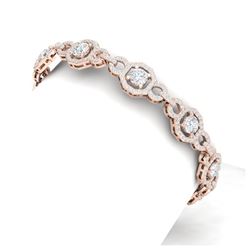 6.11 ctw Tanzanite & Diamond Bracelet 14K White Gold