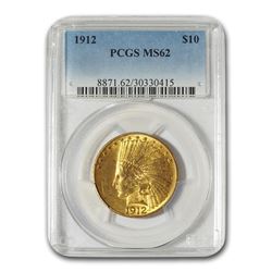 1912 $10 Indian Gold Eagle MS-62 PCGS