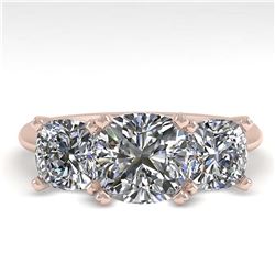 3.82 ctw Aquamarine & Diamond Ring 14K Yellow Gold