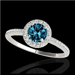 1.50 ctw VS Black Diamond Solitaire Ring 10K White Gold