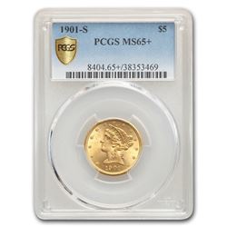 1901-S $5 Liberty Gold Half Eagle MS-65+ PCGS