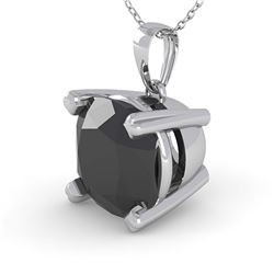1 ctw Black Diamond Solitaire Necklace 18K Yellow Gold