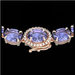 46 ctw Emerald & VS/SI Diamond Bracelet 14K White Gold