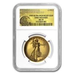 2009 Ultra High Relief Double Eagle MS-70 NGC (ER\, Gold Label)