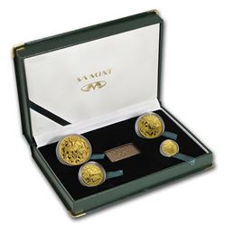 1997 South Africa 4-Coin Gold Natura Buffalo Proof Set