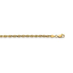 14k Yellow Gold 3 mm Diamond Cut Silky Rope Chain - 20 in.