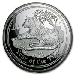 2010 Australia 1 kilo Silver Year of the Tiger Proof (DMG Box)