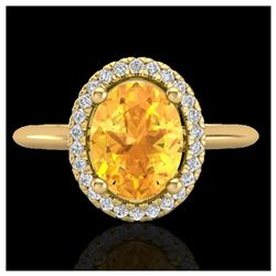 0.65 ctw Intense Fancy Yellow Diamond Art Deco Earrings 18K White Gold