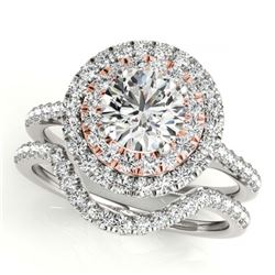 1.36 ctw Amethyst & Diamond Ring 10K White Gold