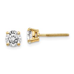 14k Yellow Gold 1ct Cert Lab Grown Diamond Earring
