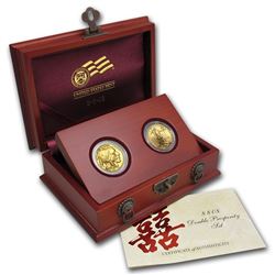8-8-2008 2-Coin Gold Double Prosperity Set (w/Box & COA)