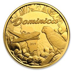 2019 Dominica 1 oz Gold Sisserou Parrot BU