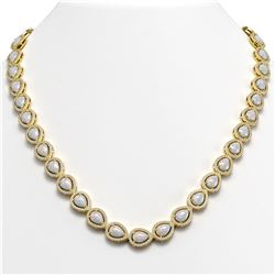 55.5.0 ctw Ruby & VS/SI Diamond Eternity Necklace 10K White Gold