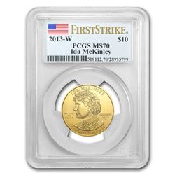 2013-W 1/2 oz Gold Ida McKinley MS-70 PCGS (FirstStrike®)