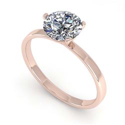 1.0 ctw VS/SI Diamond Solitaire Ring 14K 2-Tone Gold