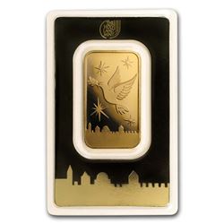 1 oz Gold Bar - Holy Land Mint Dove of Peace (Argor-Heraeus)