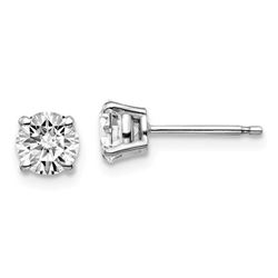 14k White Gold 1.18 - 1.22 ct Lab Grown Diamond 4-Prong Earring