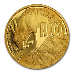 2007 South Africa 1 oz Proof Gold Natura Eland