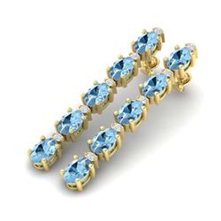 2 ctw Citrine & VS/SI Diamond Earrings Heart 14K Yellow Gold